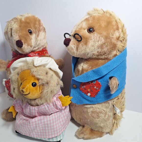 Beatrix PotterHedgehog Eden Plush Hortense Horatio Tiggy Winkle 1980s Vintage - Picture 15 of 16
